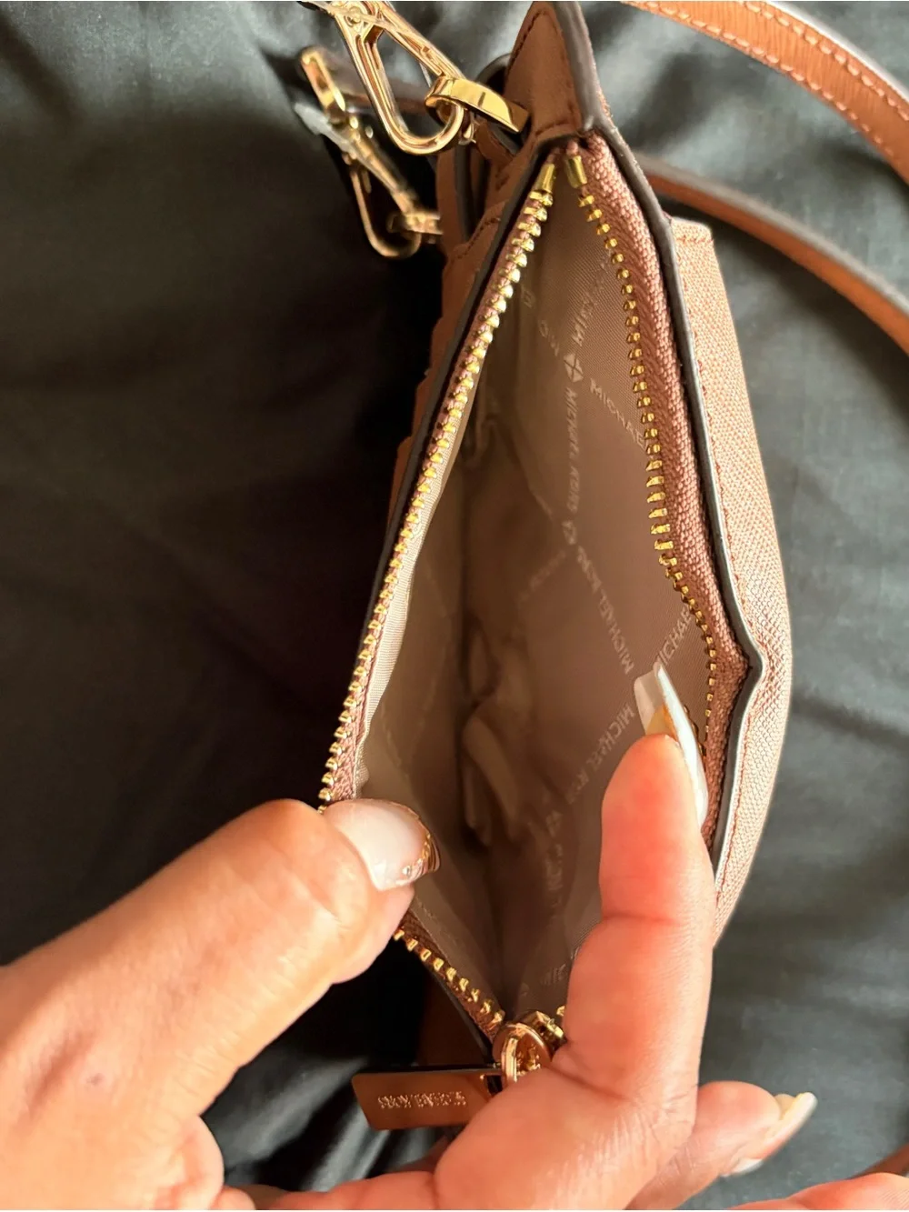 Michael Kors Saffiano Leather Smartphone Crossbody Bag